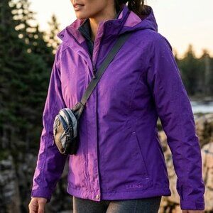 Gorpcore L.L. Bean Purple 3-in-1 System Shell Rain Jacket Size M Medium